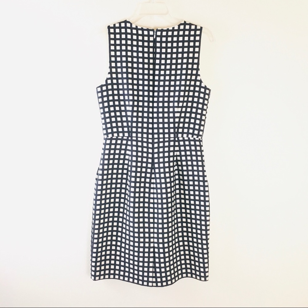 J. Crew Split Neck Window Pane Dress - image 4